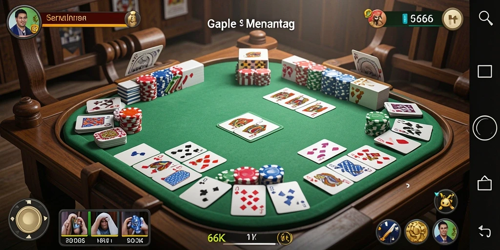 Gameplay seru dan interaktif dari game Gaple 66K.