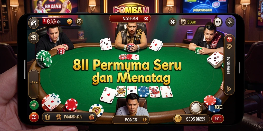 Tampilan menarik gameplay Poker di 8II dengan interaksi sosial yang seru.