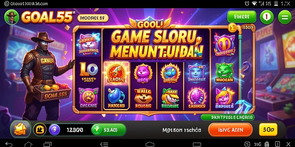 Tampilan menarik dan gameplay seru dari game Slot GOAL55.