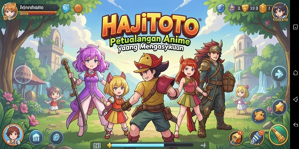 Tampilan gameplay strategis dan karakter yang beragam dalam HAJITOTO.