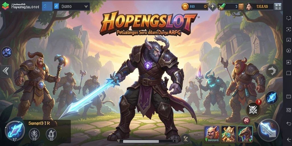 Tampilan gameplay seru HOPENGSLOT dalam aksi petualangan ARPG.