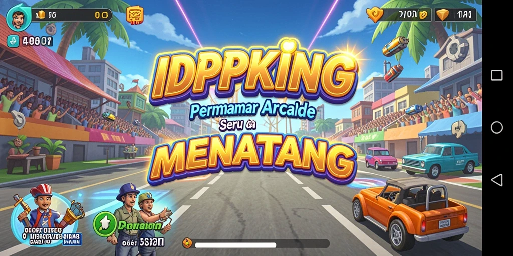 Tampilan gameplay IDPKING yang penuh warna dan menarik.