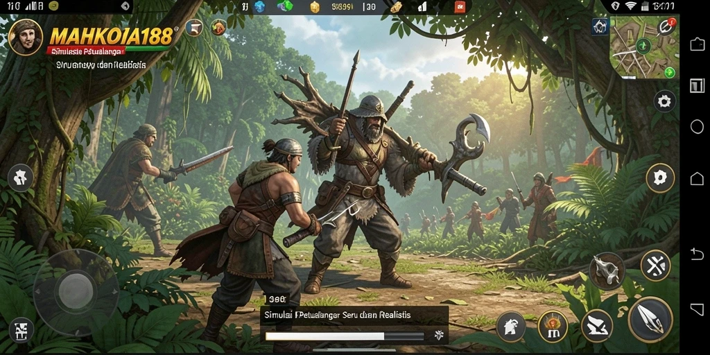 Tampilan gameplay menarik di MAHKOTA188 dengan aksi simulasi yang seru.