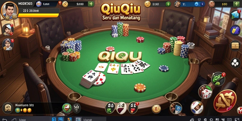 Tangkapan layar gameplay MODE303 yang menampilkan intensitas permainan QiuQiu.