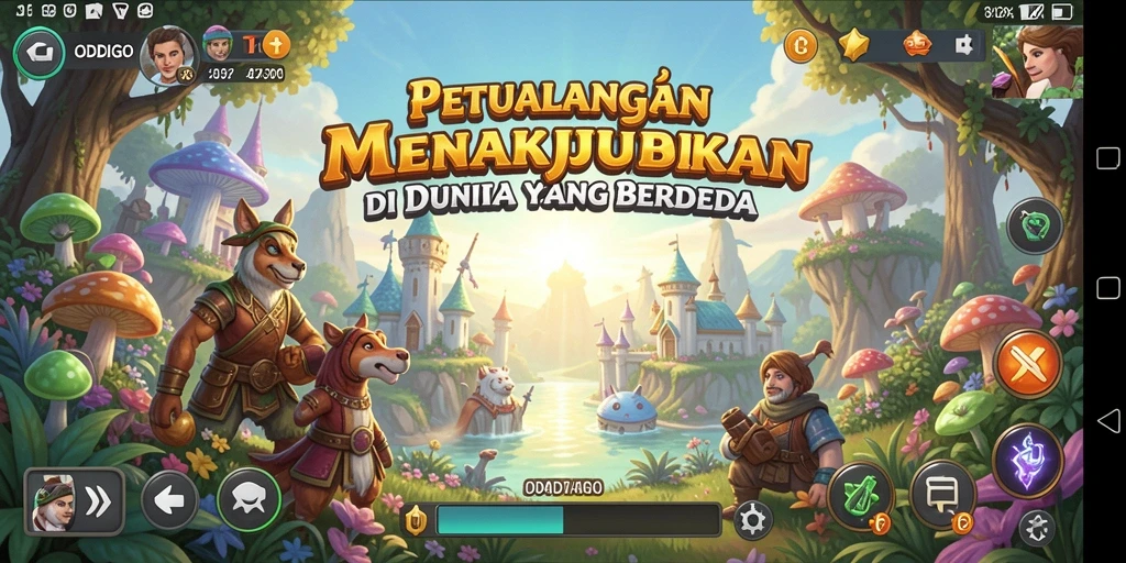 Screenshot gameplay ODDIGO yang menampilkan petualangan seru.