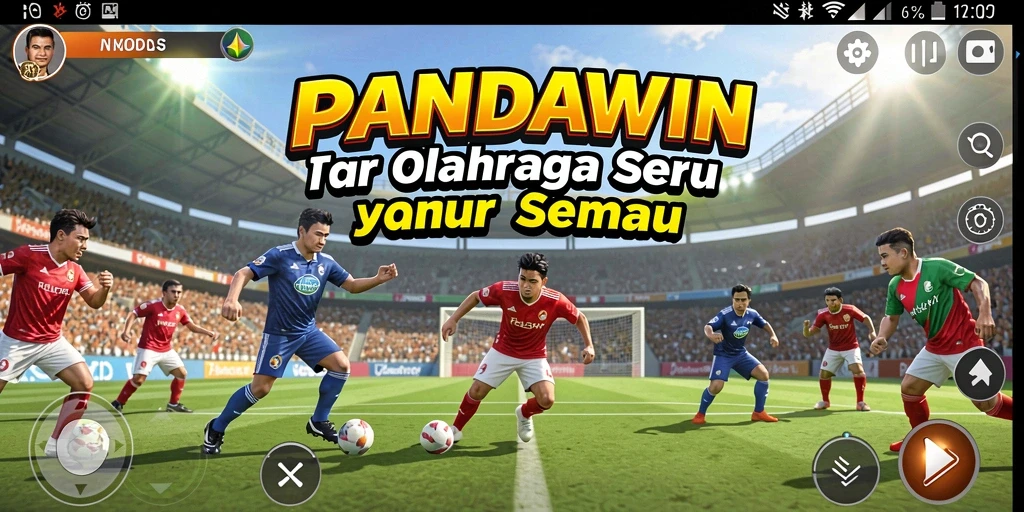 Tampilan seru dari gameplay PANDAWIN yang kompetitif.