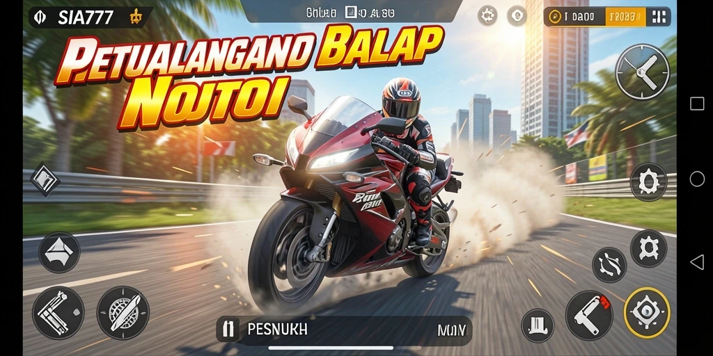 Gameplay balap motor yang mendebarkan dalam SIA777.