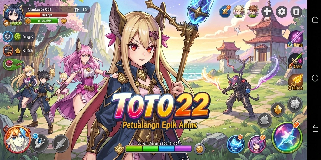 Gameplay TOTO22 yang menakjubkan dalam suasana anime penuh warna.
